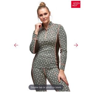 Rose Half-Zip Base Layer Top - 100% Merino Wool